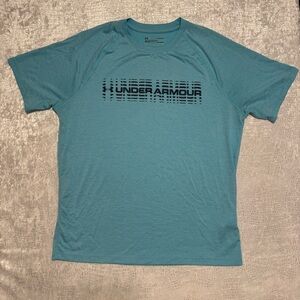 Under Armour Aqua Blue Short Sleeve T-Shirt Mens Large, New without Tag